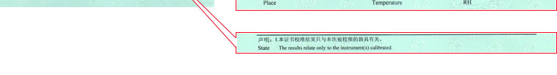 電學儀器校準證書報告說明頁 電學儀器校準證書報告說明頁