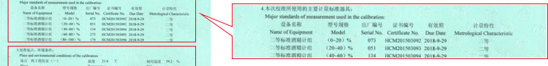 光學儀器校準證書報告說明頁 光學儀器校準證書報告說明頁