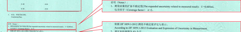 化學儀器校準證書報告結果頁 化學儀器校準證書報告結果頁
